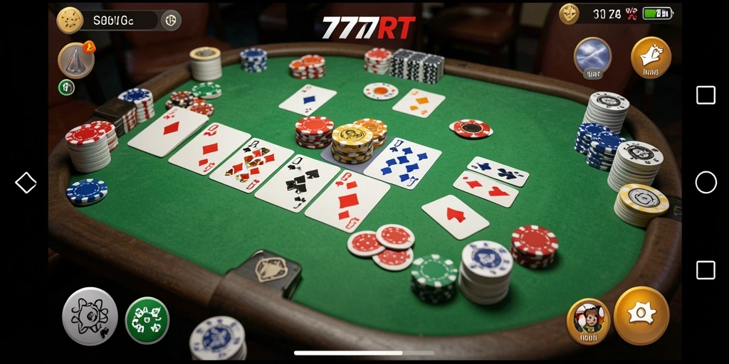 Tampilan gameplay seru dari permainan Gaple di 777RT.