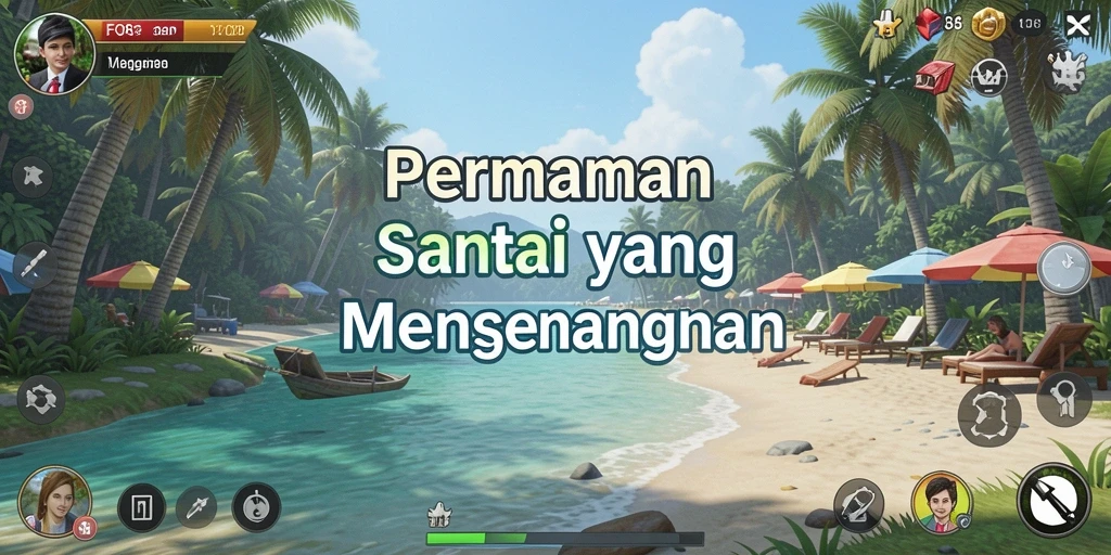Screenshot gameplay FO8 menampilkan kesenangan bermain yang santai.