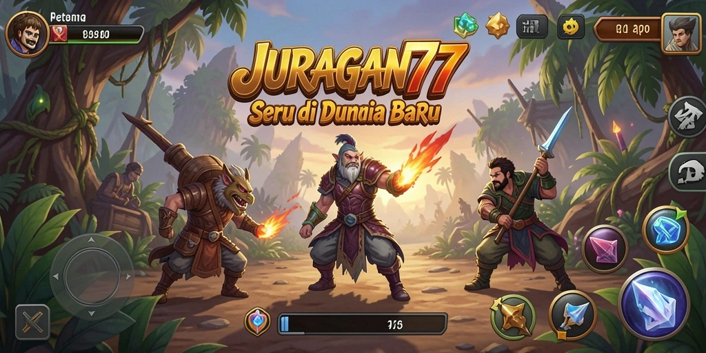 Tampilan menarik dari gameplay petualangan JURAGAN77.