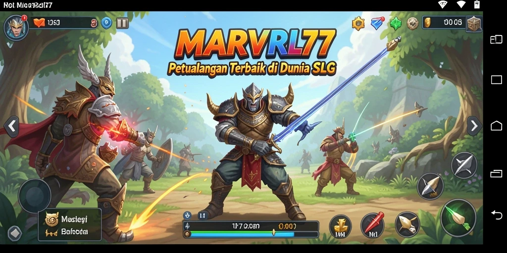 Tangkapan layar menunjukkan pertempuran seru dalam game SLG.
