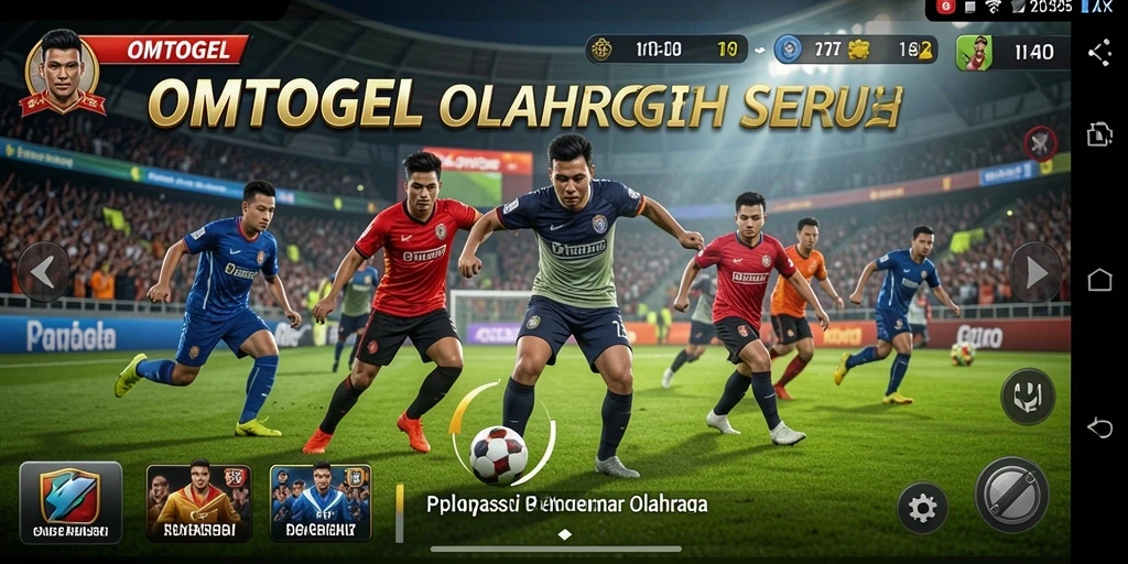 Screenshot gameplay OMTOGEL yang menunjukkan aksi olahraga yang seru.