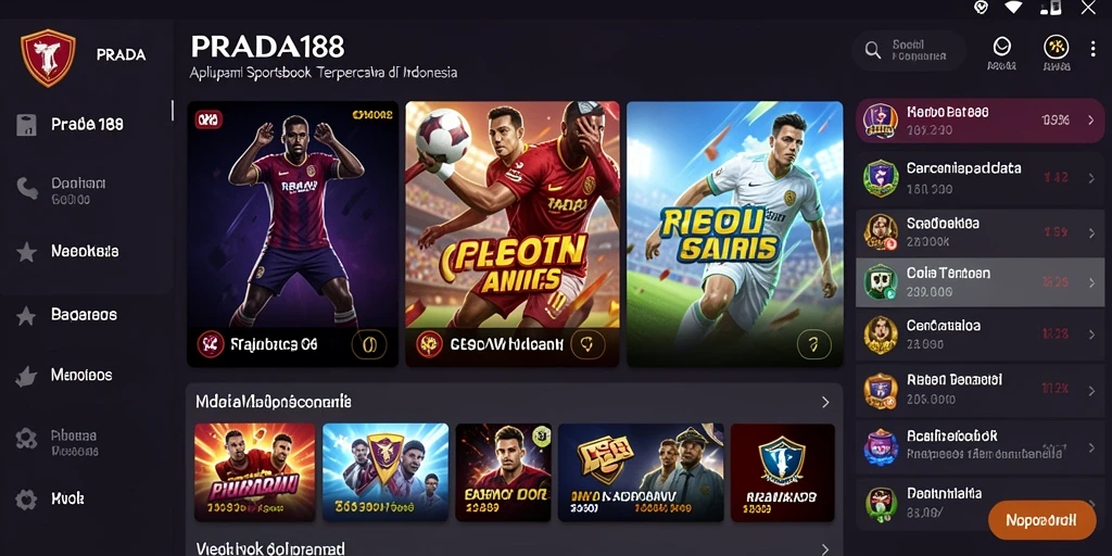 Screenshot PRADA188 menampilkan gameplay taruhan olahraga yang menarik.